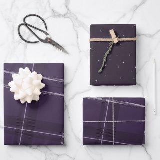 Bold modern purple plaid holiday  sheets