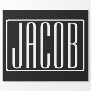 Bold & Modern Your Name or Word | White On Black