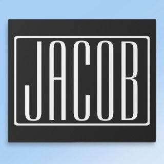 Bold & Modern Your Name or Word | White On Black