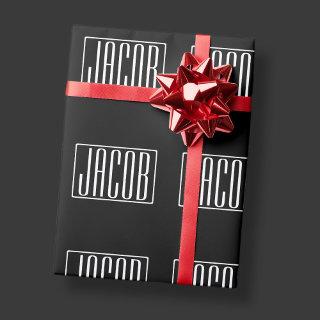 Bold & Modern Your Name or Word | White On Black