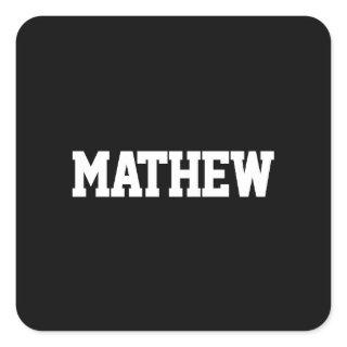 Bold Names Black & White Square Sticker