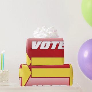 Bold Red Vote Arrow Sign Election Campaign Voting