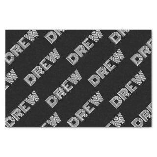 Bold Retro-modern Name or Word Pattern Tissue Paper