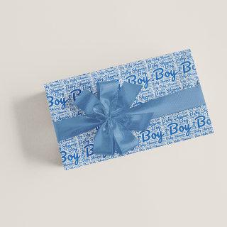 Bold Script Typography Boy Baby Shower
