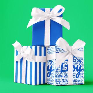 Bold Typography Boy Script Baby Shower   Sheets