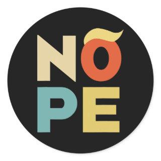 Bold Vintage Style Funny Anti-trump  Classic Round Sticker