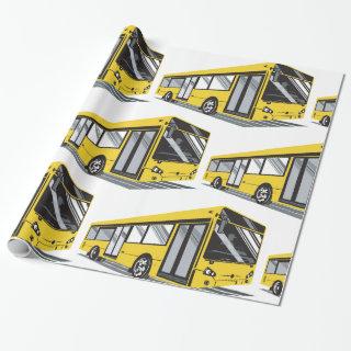Bold Yellow City Bus Public Transport