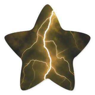 Bolt of Lightening Star Sticker