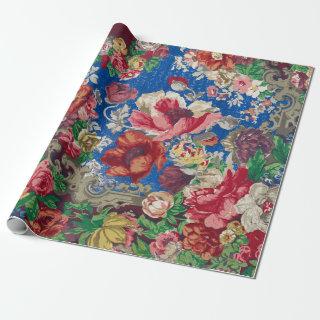 Bombastic kitsch baroque style floral print