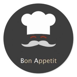 Bon Appetit Chef Classic Round Sticker