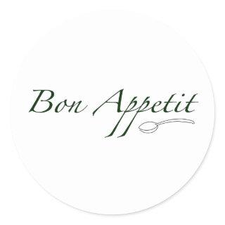 Bon Appetit Classic Round Sticker