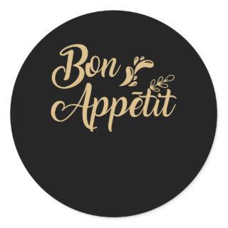 Bon Appetit Classic Round Sticker