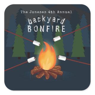 Bonfire Party Square Sticker