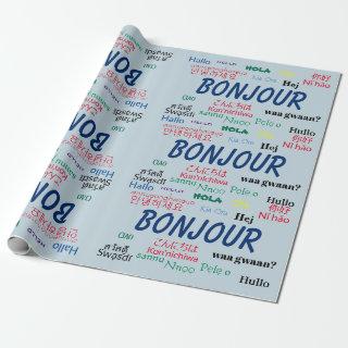 Bonjour Hello Languages World Travel Colorful