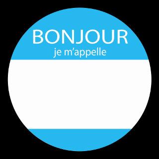 Bonjour je m'appelle French hello tag