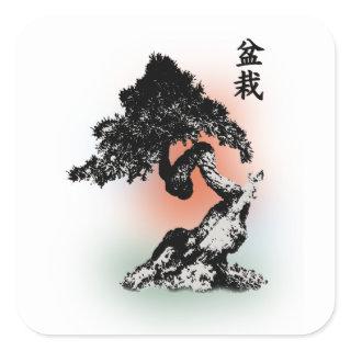 Bonsai 01 square sticker
