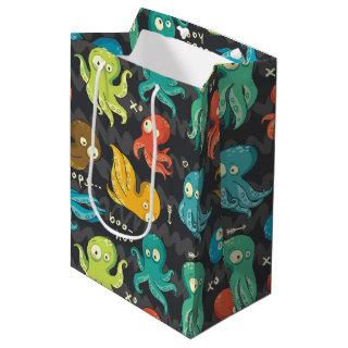 Boo Octopus Cute Multicolor Kids Clothing & Décor Medium Gift Bag