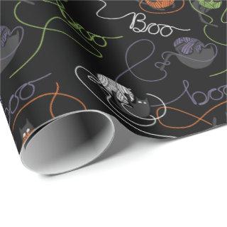 Boo-tifully Tangled Black Cats and Yarn Halloween