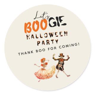 BOOGIE Skeleton Day Of Dead Halloween Welcome Sign Classic Round Sticker