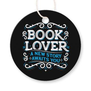 Book Lover Round Gift Tags