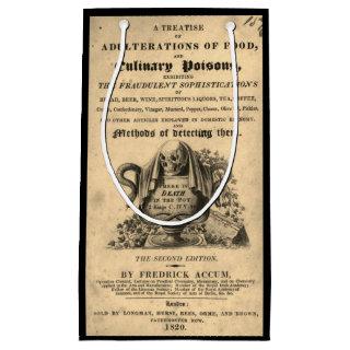 Book of culinary poisons from 1820 antique skull small gift bag