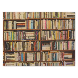 Books in a library  pattern  tissue paper