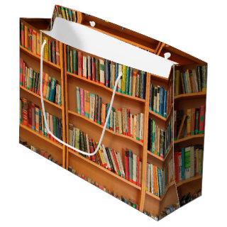 Bookshelf Books Library Bookworm Reading Large Gift Bag