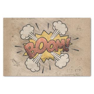 BOOM! Vintage Comic Book Steampunk Pop Art Tissue Paper