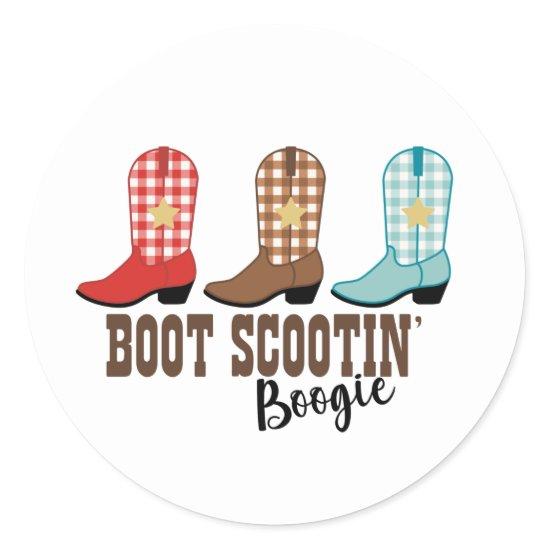 Boot Scooting Boogie Classic Round Sticker