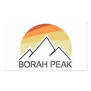 Borah Peak Retro Rectangular Sticker