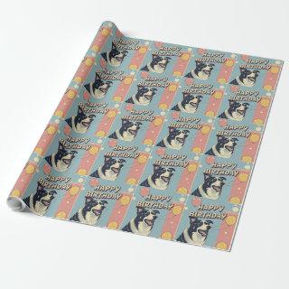 Border Collie Dog Colorful