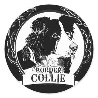 Border Collie T-shirt Classic Round Sticker