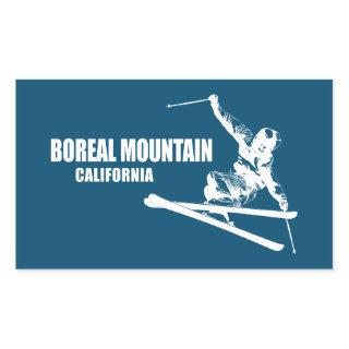 Boreal Mountain California Skier Rectangular Sticker