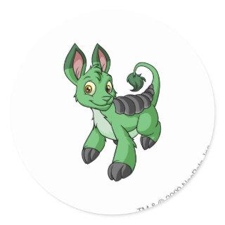 Bori Green Classic Round Sticker
