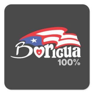 Boricua 100%  Puerto Rico Sticker