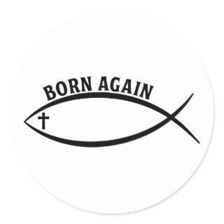 Born Again Classic Round Sticker