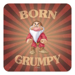 Born Grumpy Square Sticker
