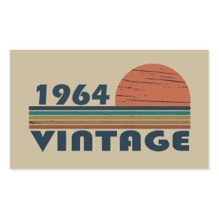 Born in 1964 vintage 60th birthday rectangular sticker