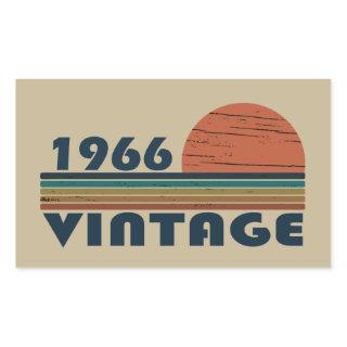 Born in 1966 vintage birthday rectangular sticker