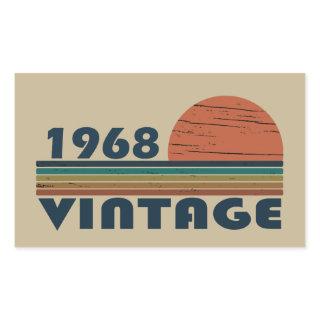 Born in 1968 vintage birthday rectangular sticker