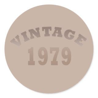 Born in 1979 vintage birthday classic round sticker