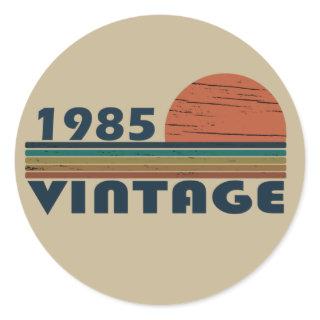 born in 1985 vintage 40th birthday gift classic round sticker