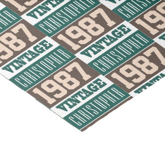 Born in 1987 with Christian Name Tissue Paper
