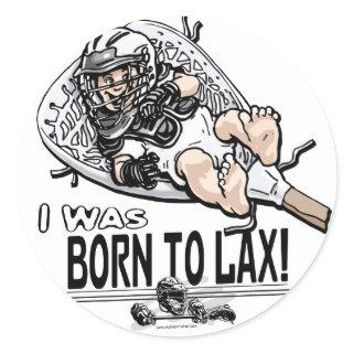 Born to LaX Lacrosse Gear Classic Round Sticker