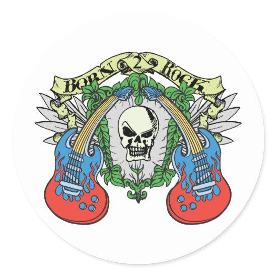 Born to Rock Classic Round Sticker