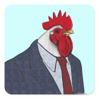 Boss Rooster Square Sticker