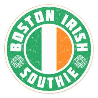 Boston Irish Southie Classic Round Sticker