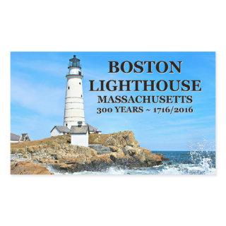 Boston Lighthouse, Massachusetts Rectangular Sticker