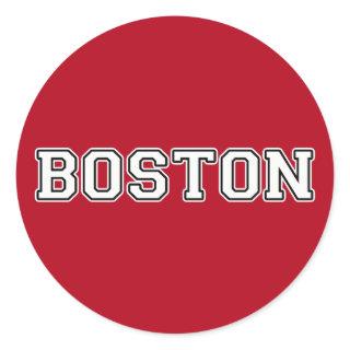 Boston Massachusetts Classic Round Sticker