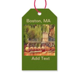 Boston Swan Boats in Summer  Gift Tags